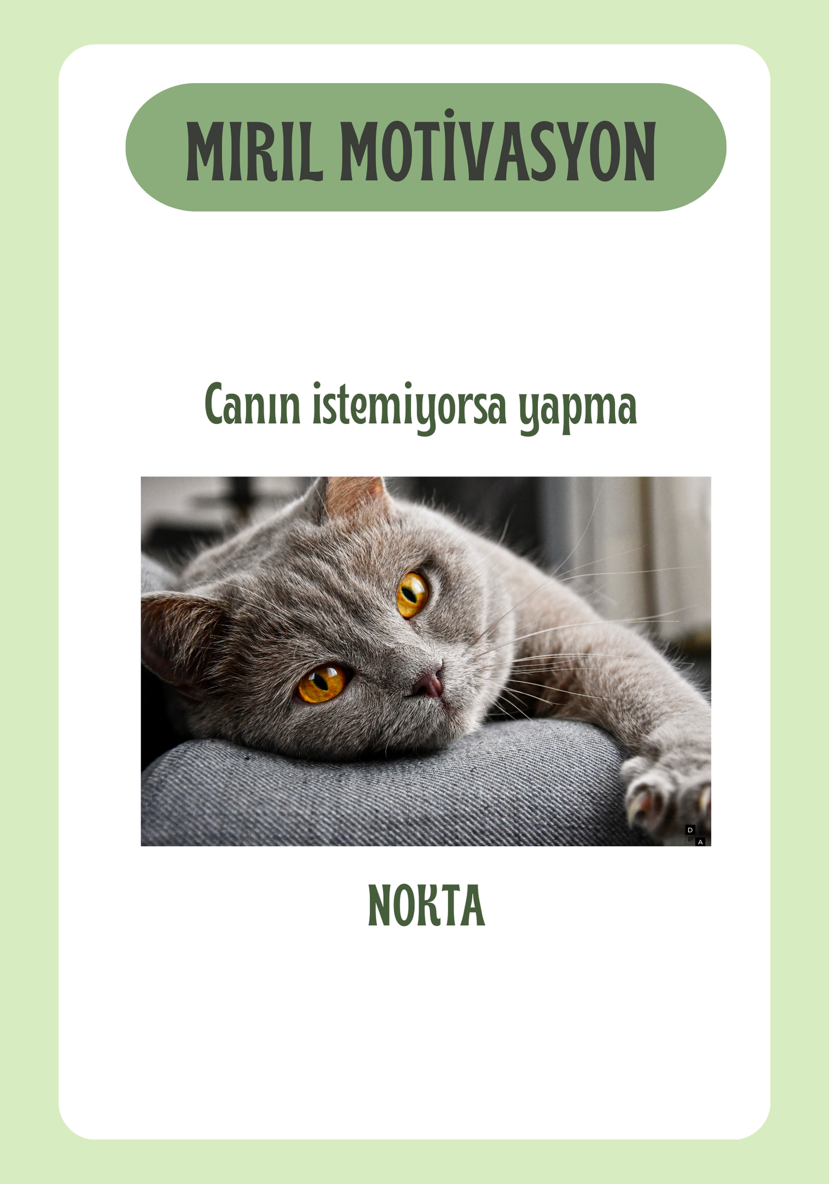 Mırıl Motivasyon Kartları